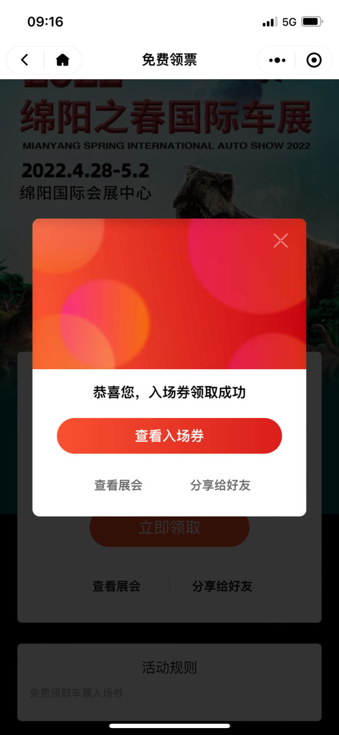 绵阳之春国际车展门票
