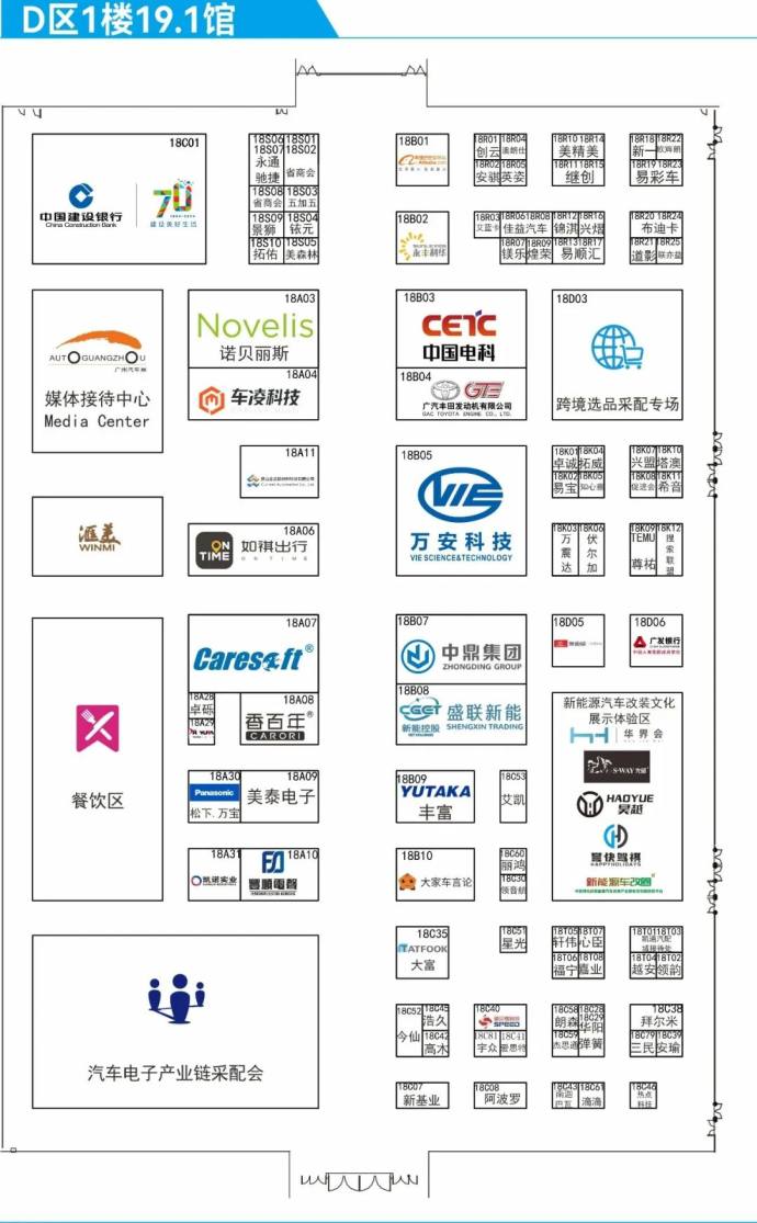 广州国际车展展位图